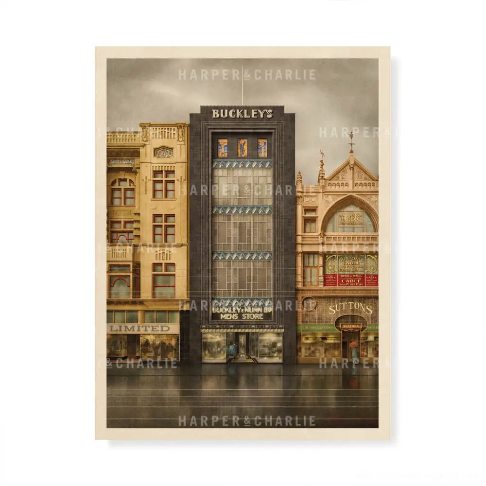 Buckley &amp; Nunn Store Art Print by Harper and Charlie