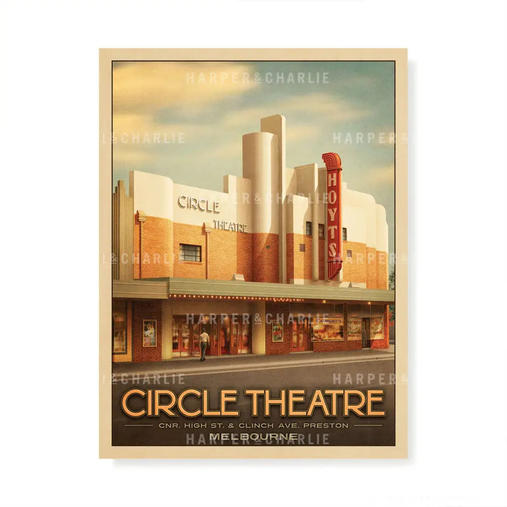 Circle Theatre Preston Colour Art Print by Harper and Charlie