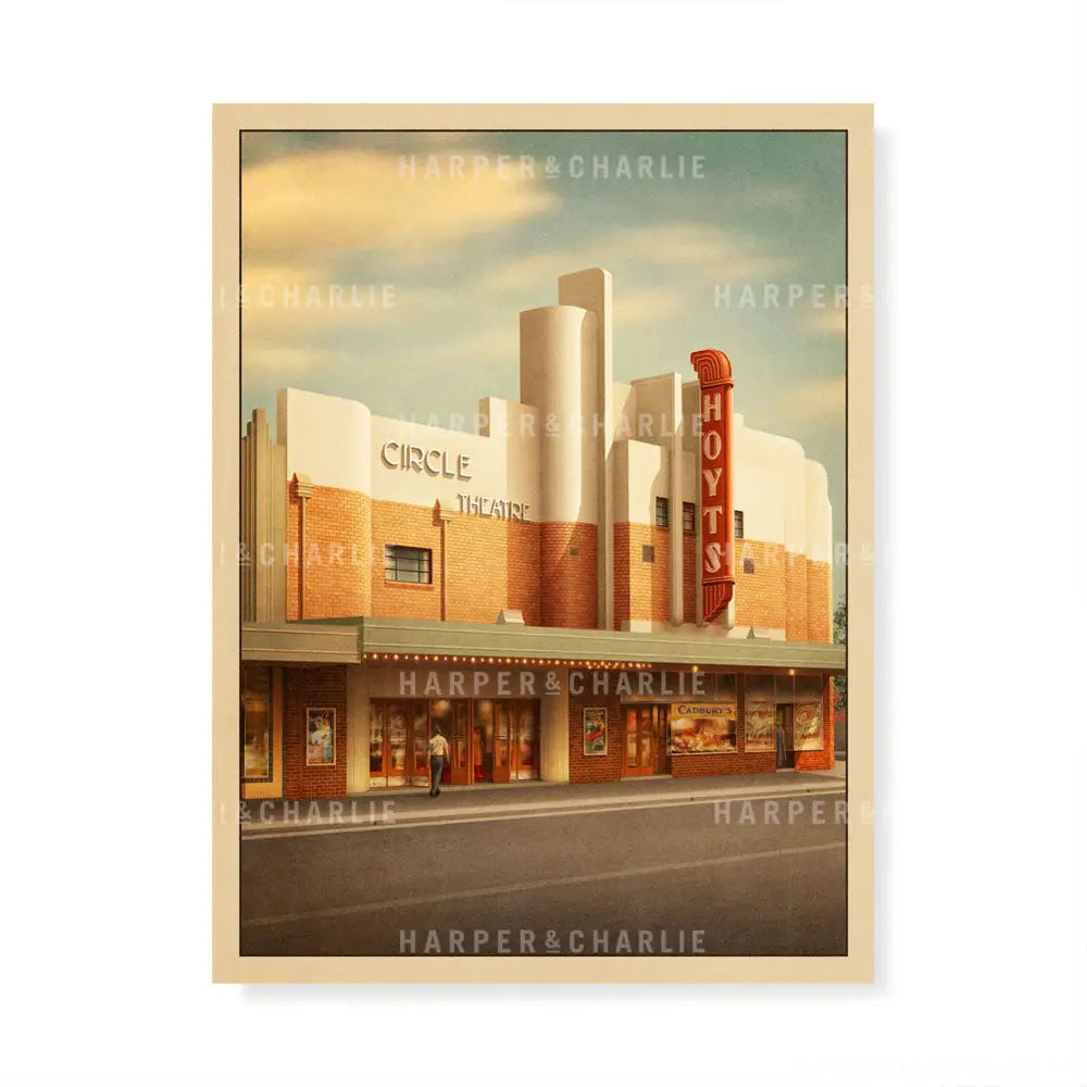 Circle Theatre Preston Art Print Without Text by Harper and Charlie 