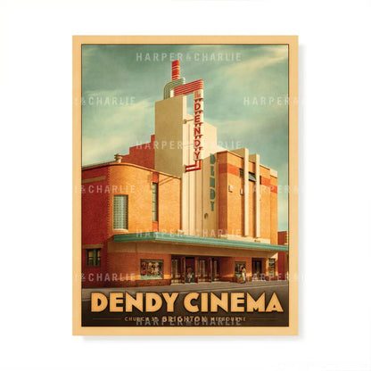 Dendy Cinema Brighton Colour Art Print by Harper and Charlie