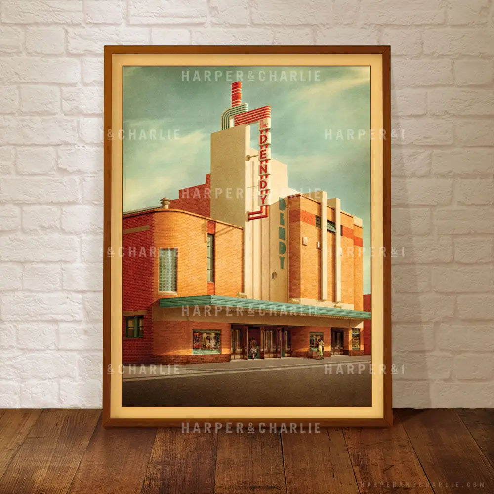 Dendy Cinema Brighton Colour Art Print Without Text by Harper and Charlie