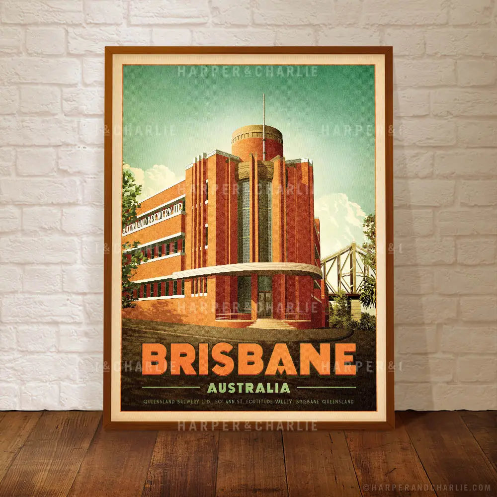 Queensland Brewery Brisbane Colour Print