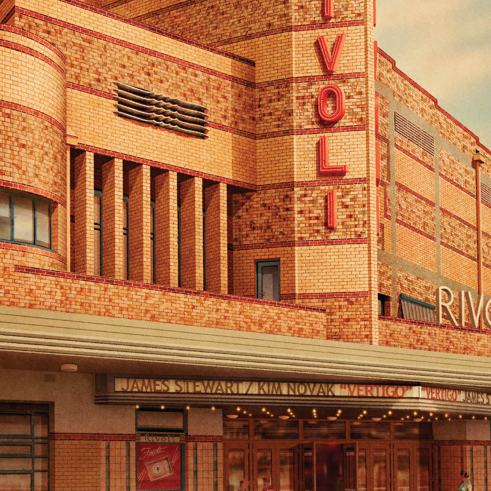 Rivoli Theatre Art Print By Harper and Charlie Close Up View