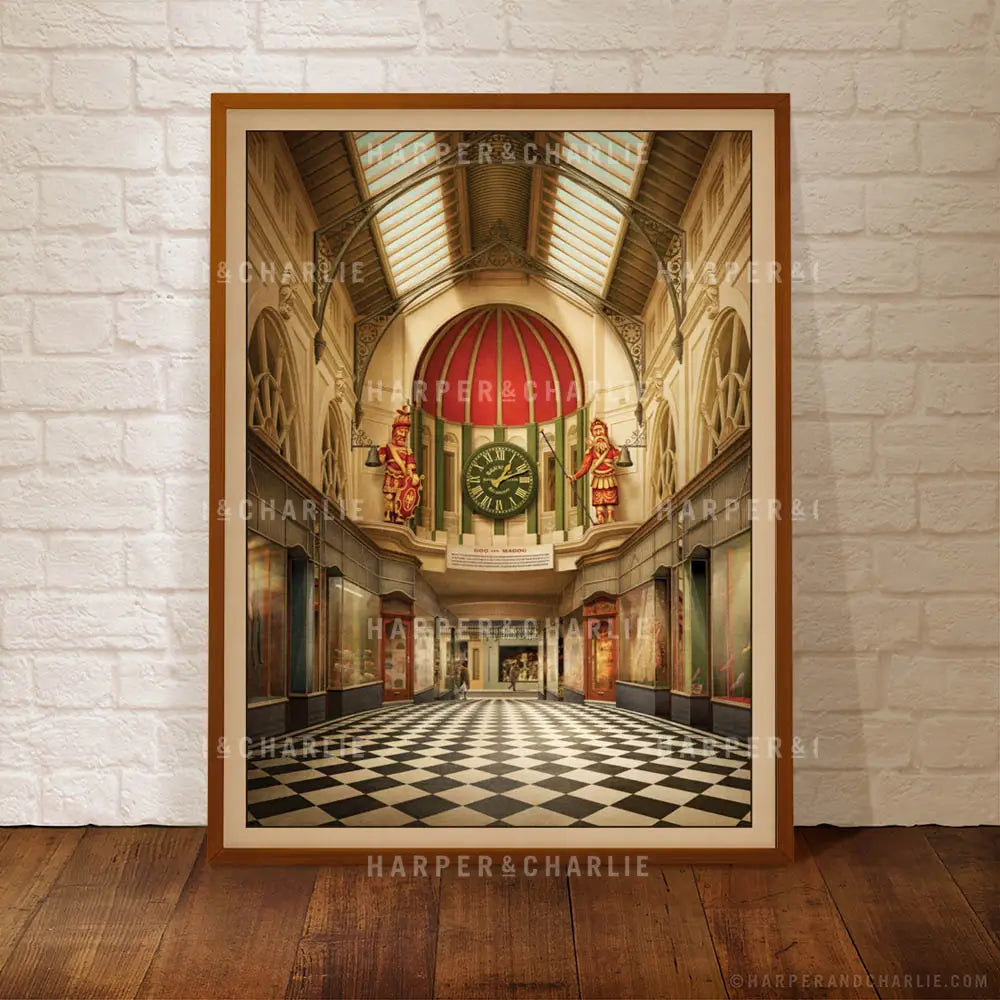 Royal Arcade Colour Print Framed by Harper and Charlie