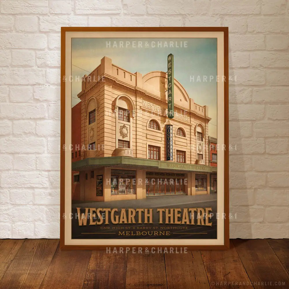 Westgarth Theatre Northcote Framed Colour Print by Harper and Charlie